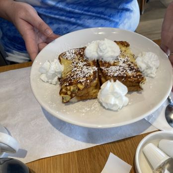 Anthony's Pancake  House - Stuffed French toast with marshmallow and Nutella. The whipped cream was definitely made fresh on premise! - Waffles Near Me - Montauk, New York