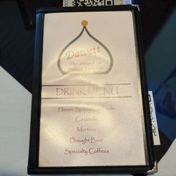 Dawett - Drink menu