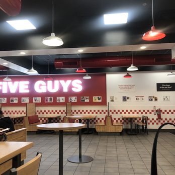 Five Guys - the interior of a fast food restaurant - Burgers Near Me - Woodbridge, Virginia