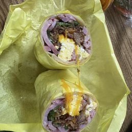 All meat no potato fresh jalapeño breakfast burrito All meat no potato fresh jalapeño breakfast burrito