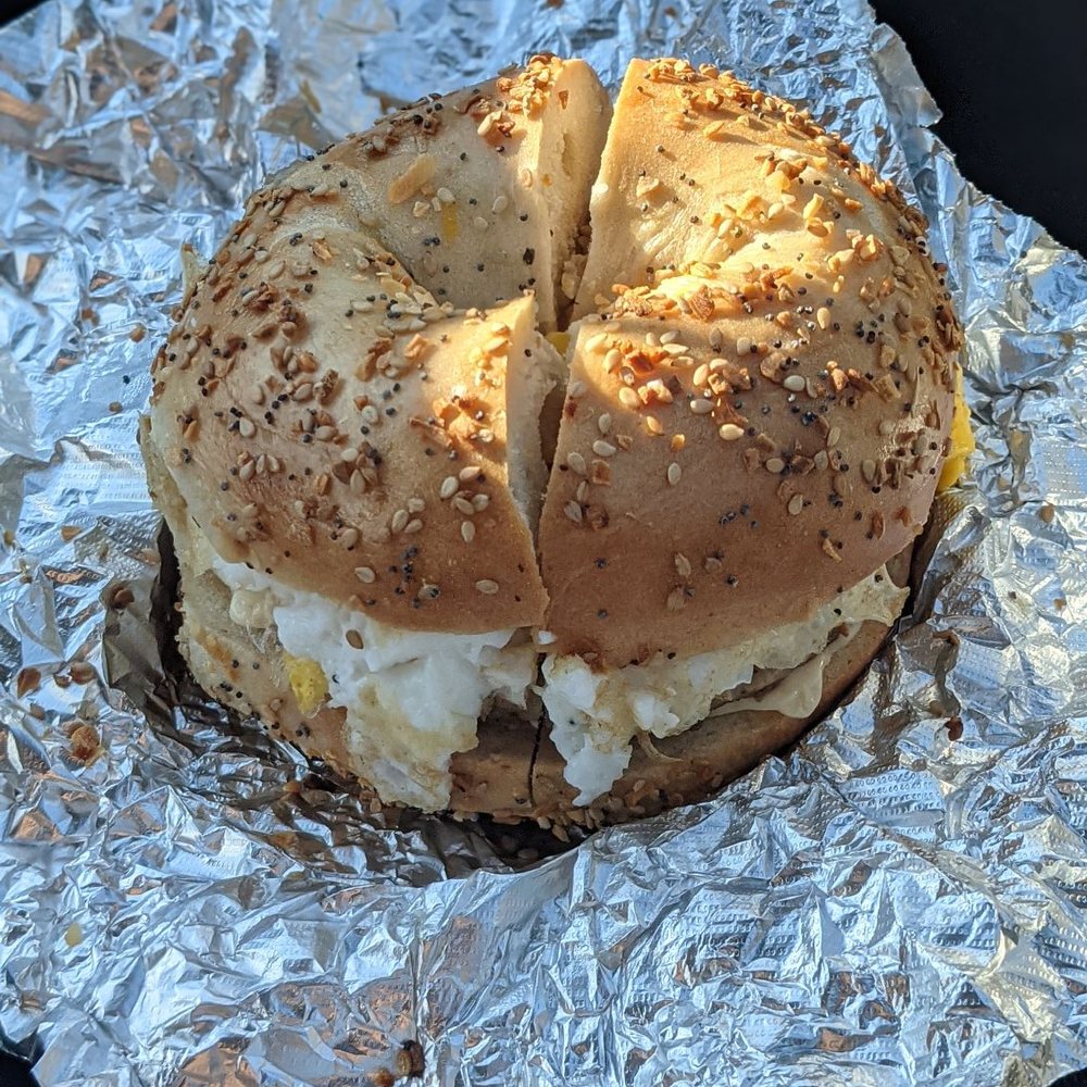 The Bagel Zone - Sausage, Egg, Pepper Jack Cheese on an Everything Bagel!! This is my go to! This place has an amazing breakfast sandwich special. - Bagels Near Me - Burlington, New Jersey The Bagel Zone - Sausage, Egg, Pepper Jack Cheese on an Everything Bagel!! This is my go to! This place has an amazing breakfast sandwich special. - Bagels Near Me - Burlington, New Jersey