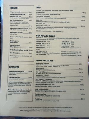 Menu photo 1 Gingergrass Los Angeles, CA