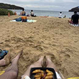 Salmon Onigiri, Crispy Japanese sweet potato with honey