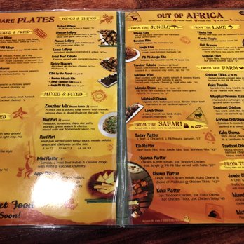 Jambo Grill - Inside of menu~ (May 2023) - African Near Me - Vancouver, British Columbia