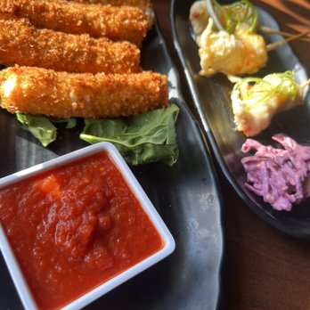 The Pines American Bistro - Fried Mozzarella, Herbed Panko, House Made Marinara, Grana Padano- Lobster Tempura - Kimchi Slaw, Soy Ginger Sauce, Sweet Chili Glaze - New American Near Me - Rehoboth Beach, Delaware The Pines American Bistro - Fried Mozzarella, Herbed Panko, House Made Marinara, Grana Padano- Lobster Tempura - Kimchi Slaw, Soy Ginger Sauce, Sweet Chili Glaze - New American Near Me - Rehoboth Beach, Delaware