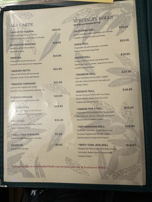 Menu photo 8 Tadashi Aiea, HI