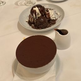 Dessert - best Tiramisu I've ever had and a sundae