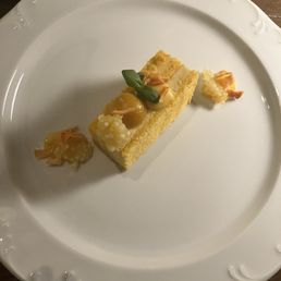 CITRUS ENTREMET carrot sponge cake, passion fruit curd cream cheese cremeaux, mango gelée CITRUS ENTREMET carrot sponge cake, passion fruit curd cream cheese cremeaux, mango gelée