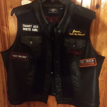SarahAnn Tailoring & Alteration Shop - ADDED PATCHES TO MOTORCYCLE VEST - Sewing & Alterations Near Me - Thomaston, Georgia SarahAnn Tailoring & Alteration Shop - ADDED PATCHES TO MOTORCYCLE VEST - Sewing & Alterations Near Me - Thomaston, Georgia