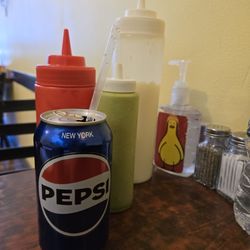 La Brasa Peruana - The condiments area was lit