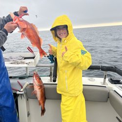 Santa Cruz Coastal Fishing Charters - 7 year old fishing for Rock fish