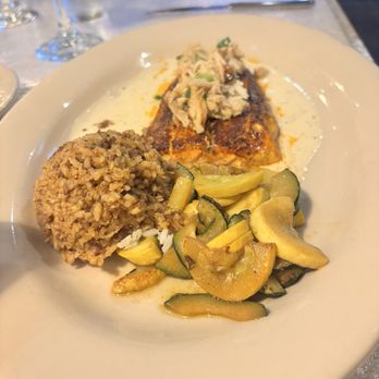 French Quarter Grille - Redfish with lump crab - American Near Me - Austin, Texas French Quarter Grille - Redfish with lump crab - American Near Me - Austin, Texas