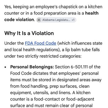 Los Tacos - Health Code violation having personal items on the register counter (that they argued with me about) chapstick - Food Trucks Near Me - Fairhope, Alabama Los Tacos - Health Code violation having personal items on the register counter (that they argued with me about) chapstick - Food Trucks Near Me - Fairhope, Alabama