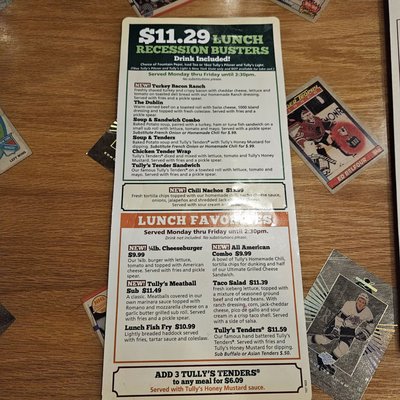 Menu photo 1 Tully's Good Times - Main & Transit Clarence, NY Menu photo 1 Tully's Good Times - Main & Transit Clarence, NY