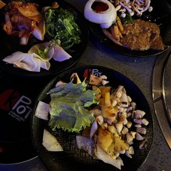 KPOT Korean BBQ & Hot Pot - Alllll the veggies and sides!