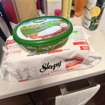 Turco Market - Cleaning wipes and Ulker Icim Labne / Labneh 750 Gr - Specialty Food Near Me - Boston, Massachusetts