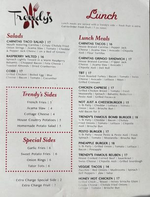 Menu photo 4 Trendy's Redding, CA
