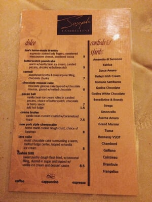 Menu photo 3 Joseph Tambellini Restaurant Pittsburgh, PA Menu photo 3 Joseph Tambellini Restaurant Pittsburgh, PA