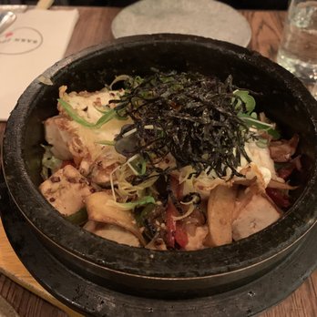 Barn Joo 35 - tofu mushroom dolsot bibimbap (hot stone bowl) - Korean Near Me - New York, New York Barn Joo 35 - tofu mushroom dolsot bibimbap (hot stone bowl) - Korean Near Me - New York, New York
