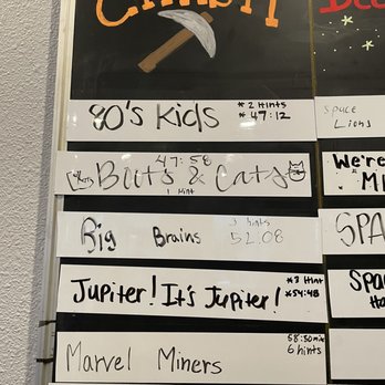 Escape Rocklin - Chasm Board March 2023 - Escape Games Near Me - Rocklin, California