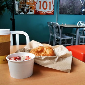 The Porter Junction Cafe - 2% Caffe Latte, Oatmeal & "Breakfast of Champions" Croissant Sandwich - Breakfast & Brunch Near Me - Los Angeles, California The Porter Junction Cafe - 2% Caffe Latte, Oatmeal & "Breakfast of Champions" Croissant Sandwich - Breakfast & Brunch Near Me - Los Angeles, California