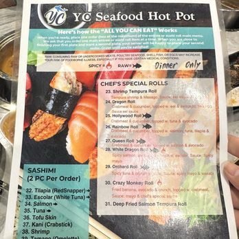 YC Seafood Hotpot - Sushi menu - Seafood Near Me - Virginia Beach, Virginia