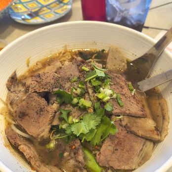 Fai Thai Kitchen - Beef noodle soup w/ subbed egg noodle and extra beef - Thai Near Me - Knoxville, Tennessee Fai Thai Kitchen - Beef noodle soup w/ subbed egg noodle and extra beef - Thai Near Me - Knoxville, Tennessee