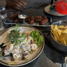 Mixto Ceviche and wings Mixto Ceviche and wings