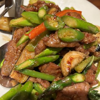 Mingalaba - Spicy Asparagus beef - Burmese Near Me - Burlingame, California Mingalaba - Spicy Asparagus beef - Burmese Near Me - Burlingame, California