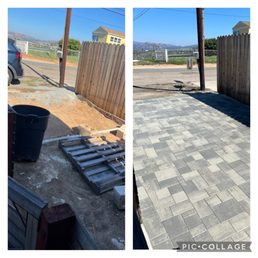 Paver driveway before & after Paver driveway before & after