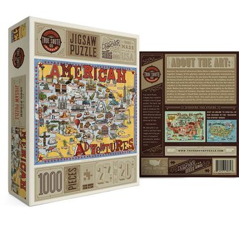 Imagination Station - PUZZLE- AMERICAN ADVENTURES 1000 PCS America, the land of adventure! Betsy Beier's delightful artwork brings together images ... - Toy Stores Near Me - Lake Placid, New York