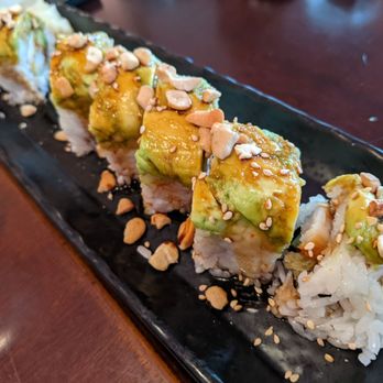 Geisha - a sushi roll with avocado and pine nuts - Japanese Near Me - Capitola, California Geisha - a sushi roll with avocado and pine nuts - Japanese Near Me - Capitola, California