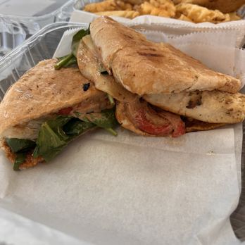 Sweet Hut Bakery & Cafe - Chipotle Chicken Panini (tried to get a diff angle to show how big the chicken breast is) - Cafes Near Me - Marietta, Georgia