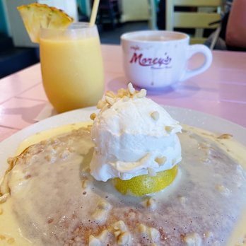 Cafe Morey's - coconut mac nut pancakes, island colada, cafe latte - American Near Me - Honolulu, Hawaii Cafe Morey's - coconut mac nut pancakes, island colada, cafe latte - American Near Me - Honolulu, Hawaii