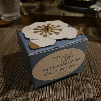 Two Bit Club - A little gift at the end of dinner - Vietnamese Near Me - Charleston, South Carolina Two Bit Club - A little gift at the end of dinner - Vietnamese Near Me - Charleston, South Carolina