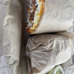 Breakfast Burrito w Bacon & Scrambled Eggs Breakfast Burrito w Bacon & Scrambled Eggs