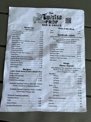 Menu photo 2 The Twisted Prop Bar & Grille Winter Haven, FL