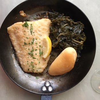 Scales - The Market Fish - Cod with panko and butter, served with braised kale and a Parker House roll. - Seafood Near Me - Portland, Maine