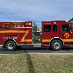 Jake's Lettering & Graphics - Custom fire truck graphics. #fireandems #lettering #stripes