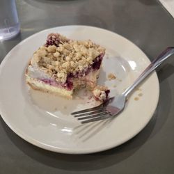 Wild Poppy Market - Raspberry cheesecake, bite for reference.