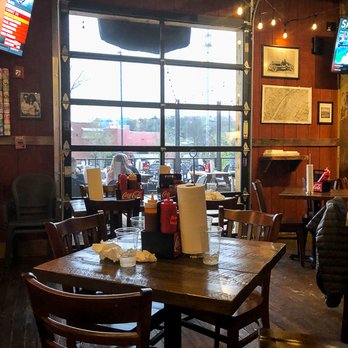 Edley's Bar-B-Que - Big garage doors that open to the patio. - Barbeque Near Me - Chattanooga, Tennessee Edley's Bar-B-Que - Big garage doors that open to the patio. - Barbeque Near Me - Chattanooga, Tennessee