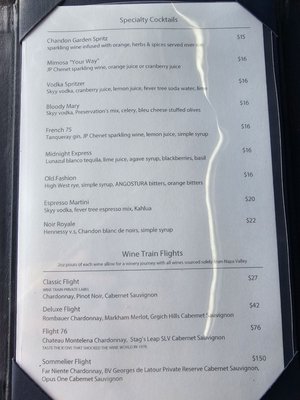 Menu photo 4 Napa Valley Wine Train Napa, CA