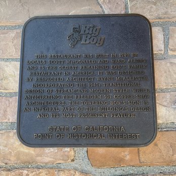 Bob’s Big Boy - Plaque - American Near Me - Burbank, California
