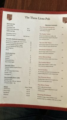 Menu photo 7 The Three Lions Pub Redmond, WA Menu photo 7 The Three Lions Pub Redmond, WA