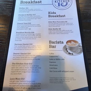 Kitchen 15 - Menu - Breakfast & Brunch Near Me - Sacramento, California