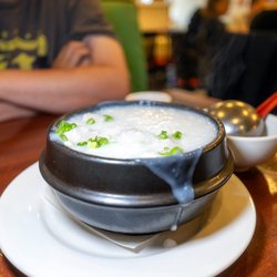Beef balls congee $15