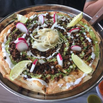 Mr Taco Nice - Mexican "meat lovers" pizza 14 inch - Tacos Near Me - Anaheim, California Mr Taco Nice - Mexican "meat lovers" pizza 14 inch - Tacos Near Me - Anaheim, California