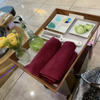 Resort Nail Salon - Cucumber pedi tray - Nail Salons Near Me - Waxahachie, Texas