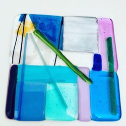 Blue Moon Glassworks - Coaster after it was fired