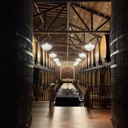 Merryvale Vineyards - Event room and HUGE wine barrels